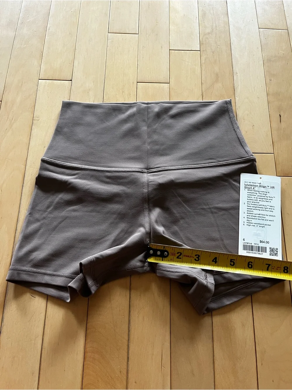 lululemon athletica High-Rise Align 4” Bike Shorts - Taupe - Picture 3 of 4